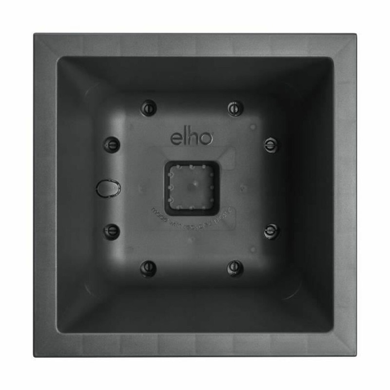 Pot Elho Noir Ø 29 cm Plastique Carré Moderne