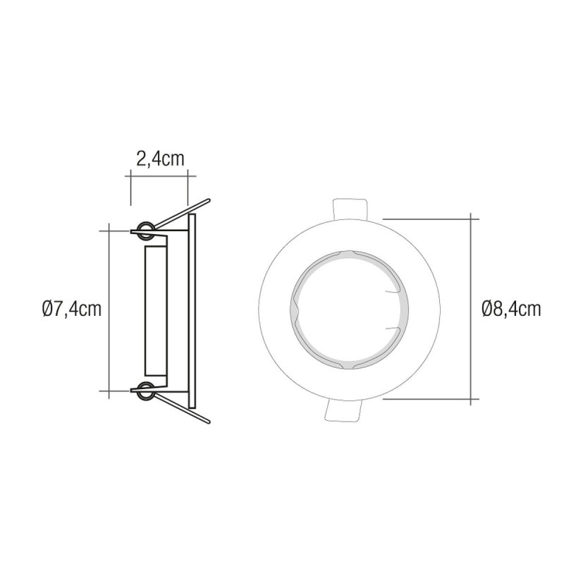 Lampe EDM 35909 Halogène ø 8,4 cm Cerceau de soutien