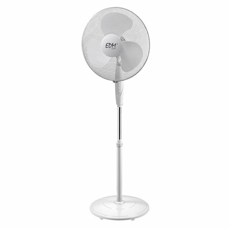 Ventilateur sur Pied EDM 33510 Blanc 45 W