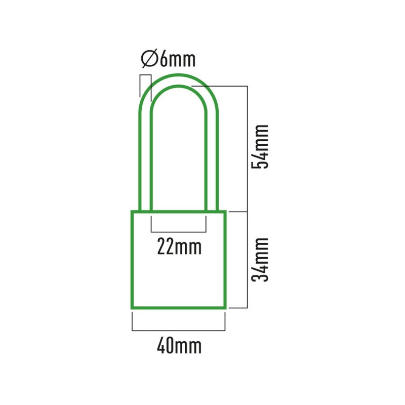 Verrouillage des clés EDM 85229 Laiton 40 x 65 mm