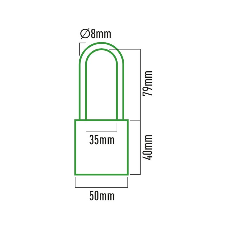 Verrouillage des clés EDM 85230 Laiton 50 x 80 mm