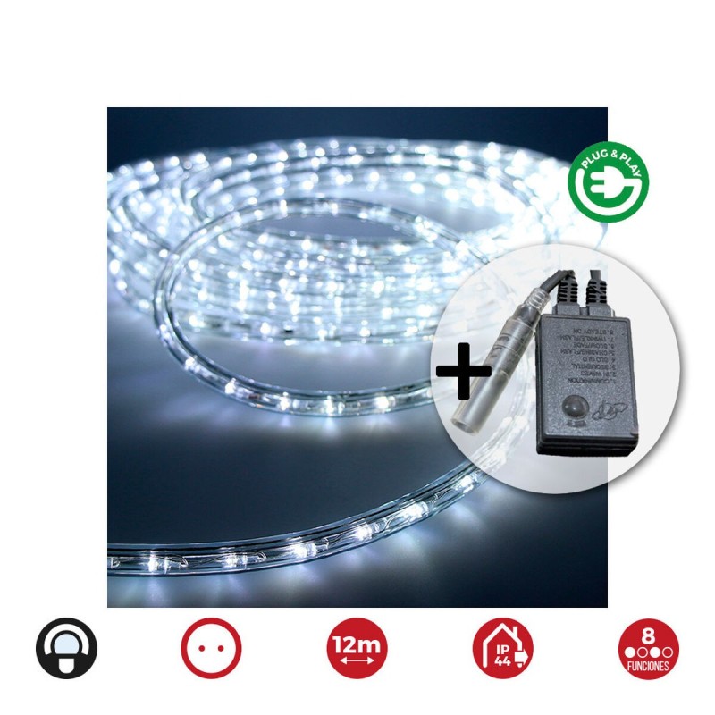 Tuyau d'arrosage LED EDM 71491 Flexiled Transparent 230 V 12 m