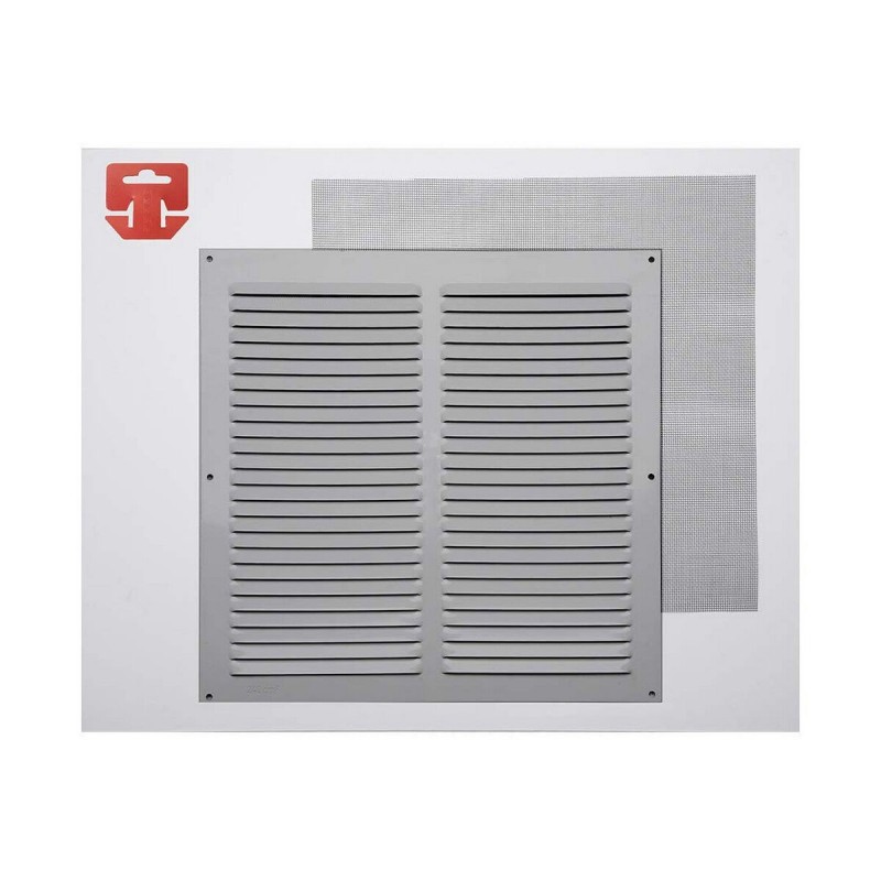 Grille Fepre Moustiquaire Aluminium Chrome (30 x 30 cm)