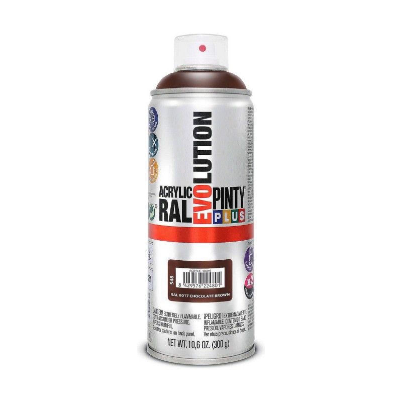 Peinture en spray Pintyplus Evolution RAL 8017 300 ml Chocolat