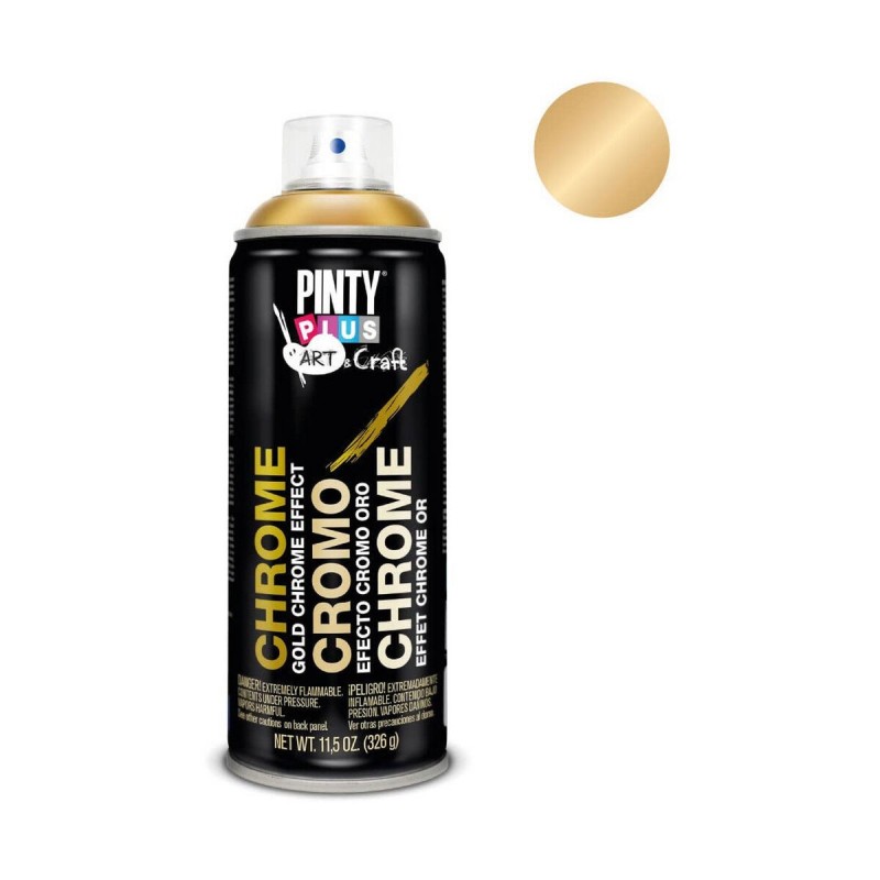 Peinture en spray Pintyplus Art & Craft C151 Chrome 400 ml Doré