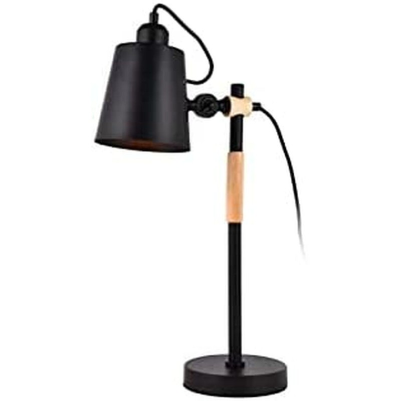 Flexo/Lampe de bureau EDM 32114 32114 Noir Bois Métal 60 W E27 Ø 15 x 54 cm