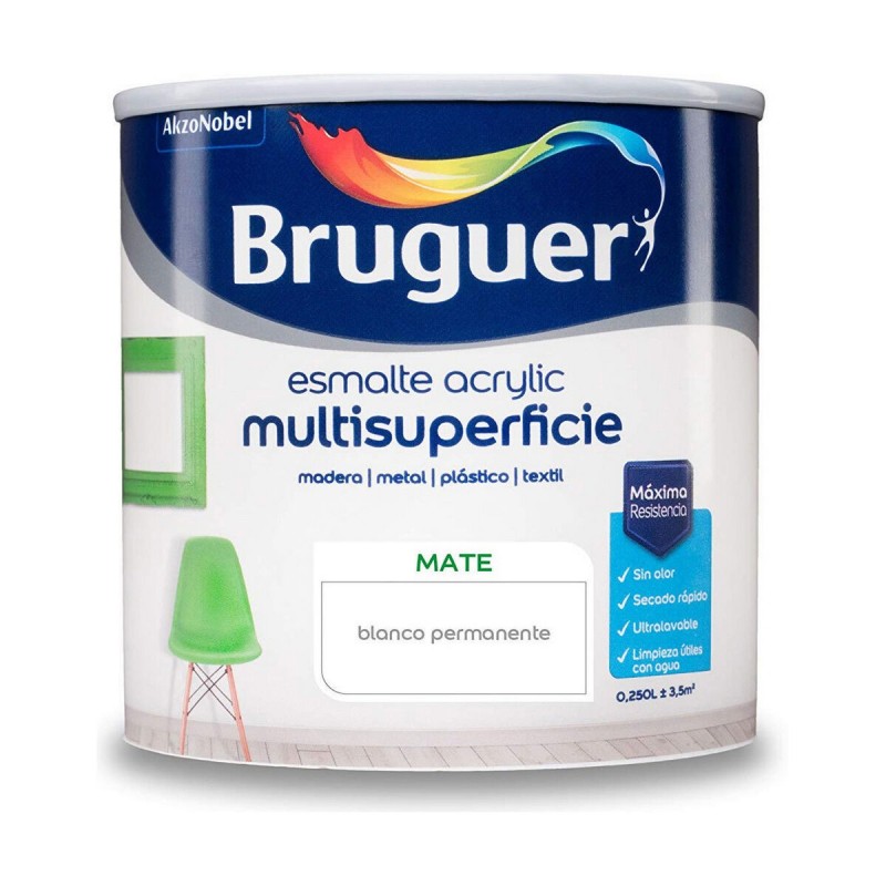 Peinture acrylique Bruguer 5160685 250 ml Permanent White Mat