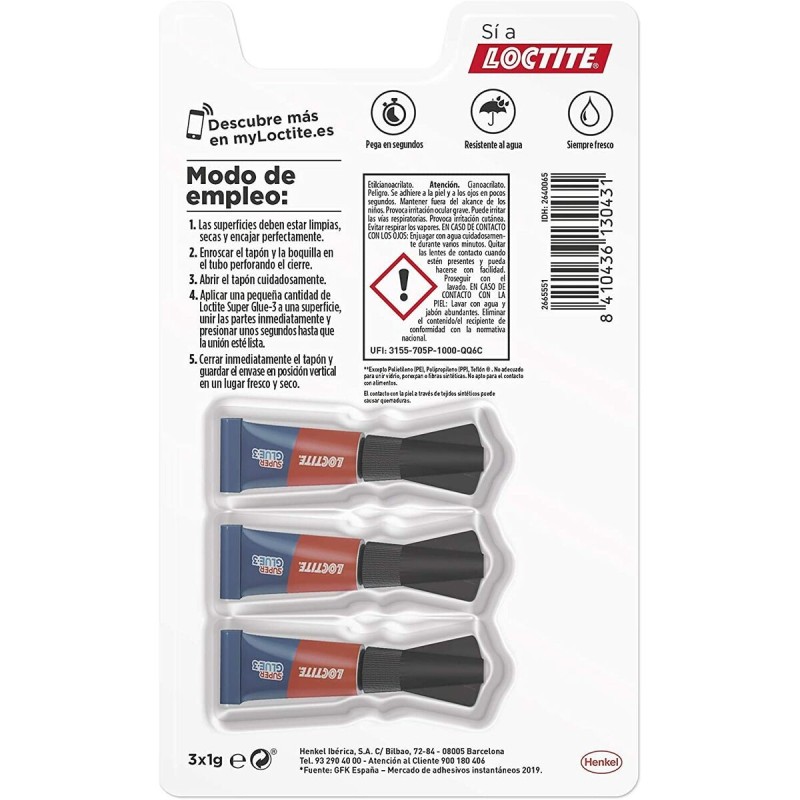 Colle Loctite mini trio