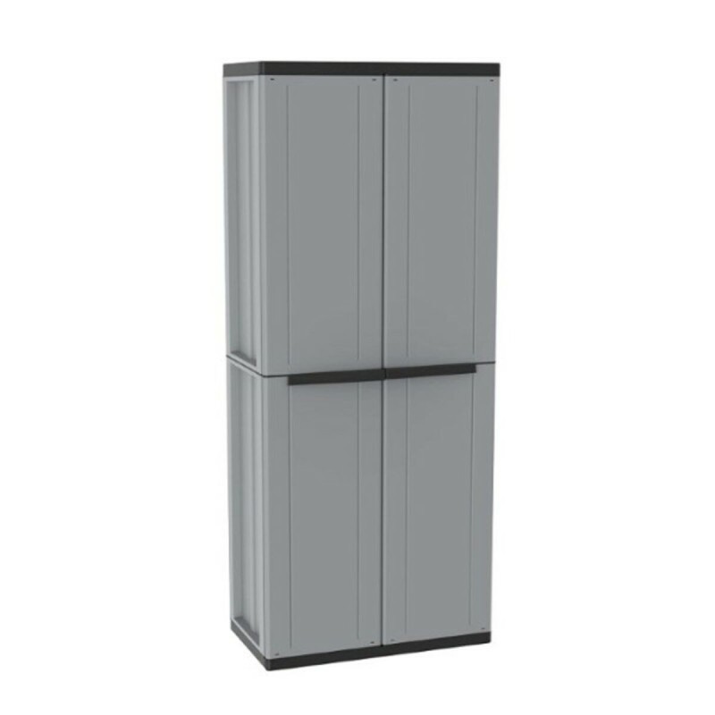 Armoire à balai Terry JLine 368 Gris Noir/Gris Résine Plastique 68 x 37