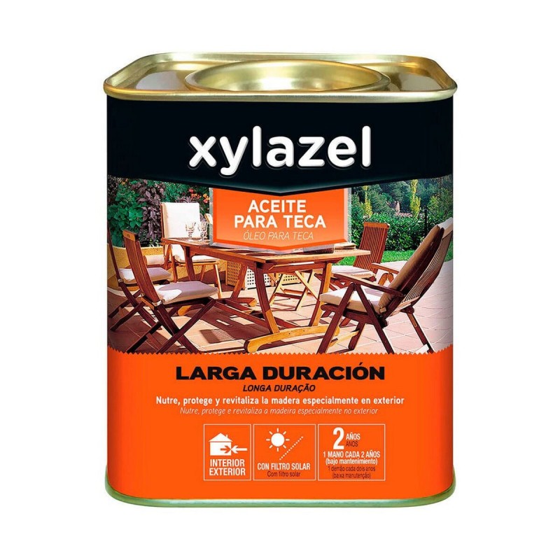 Huile pour teck Xylazel Longue durée Noyer 750 ml Mat