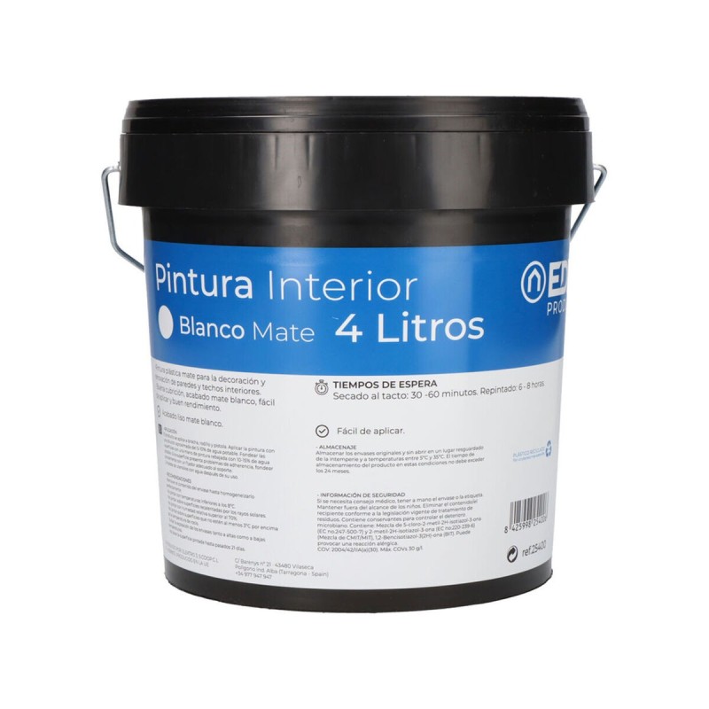 Peinture EDM 25400 Blanc 4 L Intérieur