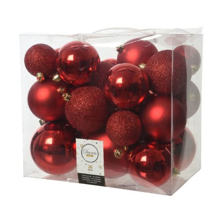 Boules de Noël Decoris Rouge