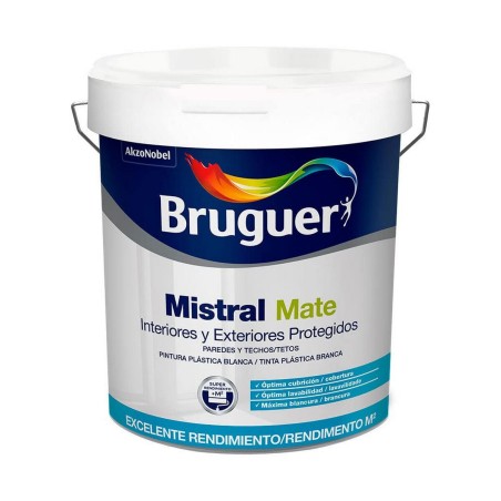 Peinture Bruguer mistral 5586674 Noir Blanc 4 L