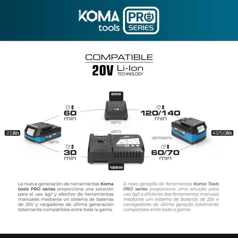 Tondeuse Électrique Koma Tools Pro Series 20 V