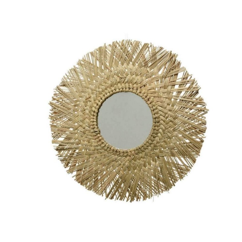 Miroir mural Decoris Rond Naturel Joncs (Ø 50 cm)