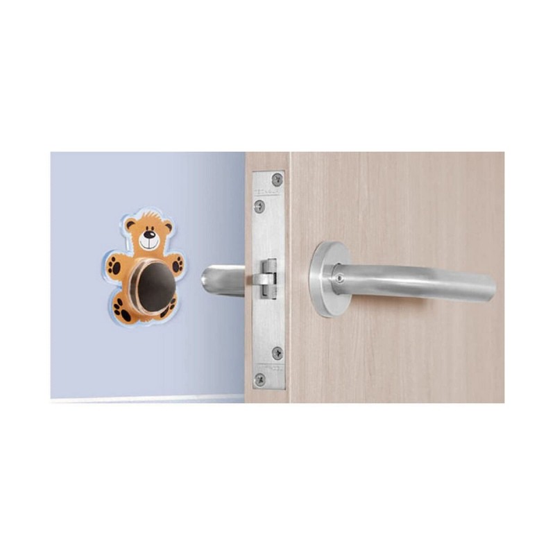 Butée Inofix Portes Ours Adhésif Orange PVC