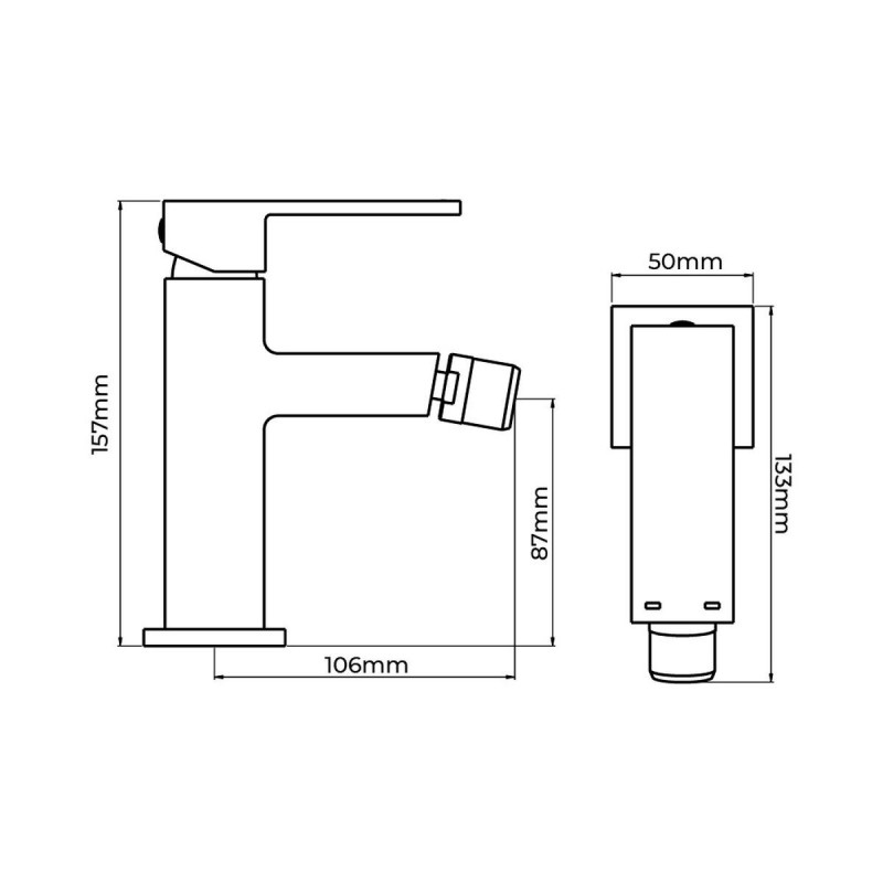 Mitigeur EDM 01191 Getaria Acier inoxydable Laiton Zinc Bidet sanitaire