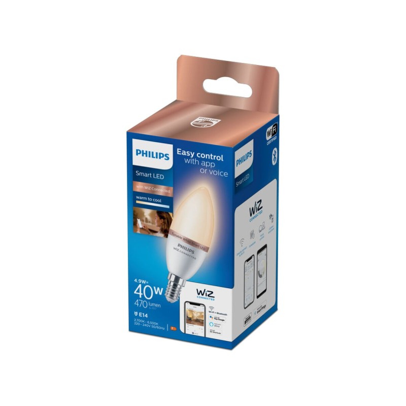 Lampe LED Philips Wiz Blanc F 40 W 4,9 W E14 470 lm (2700-6500 K)