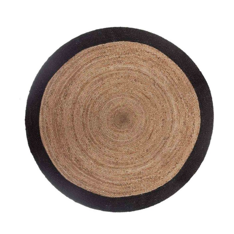 Tapis Atmosphera Noir Ø 120 cm Jute