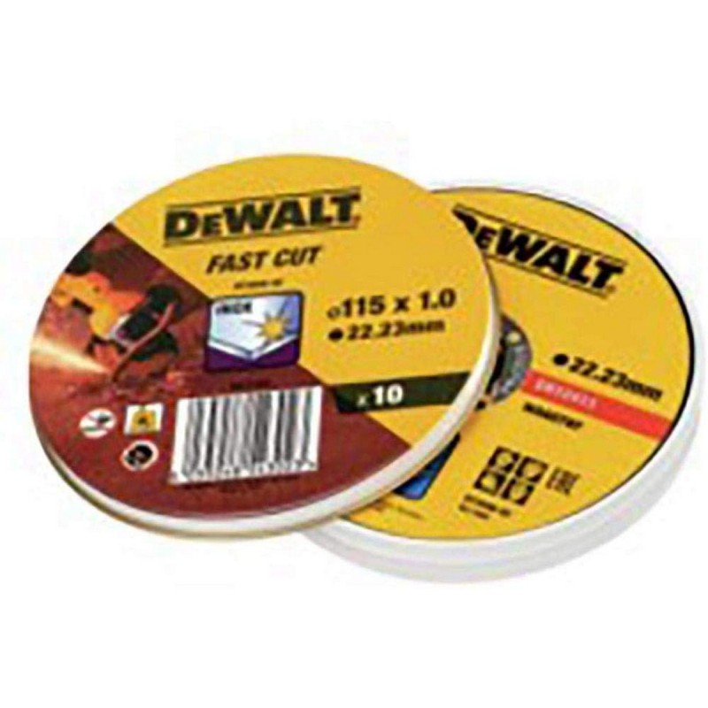 Disque de coupe Dewalt Fast Cut dt3506-qz 10 Unités 115 x 1 x 22