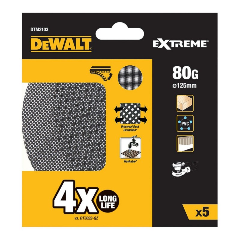 Disques abrasifs Dewalt dtm3103-qz Ø 125 mm 80 g 5 Unités