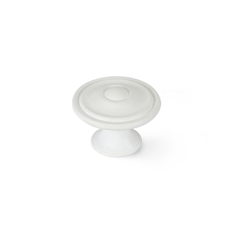 Pommeau Rei 3110 Blanc Métal Ø 35 x 26 mm 4 Pièces