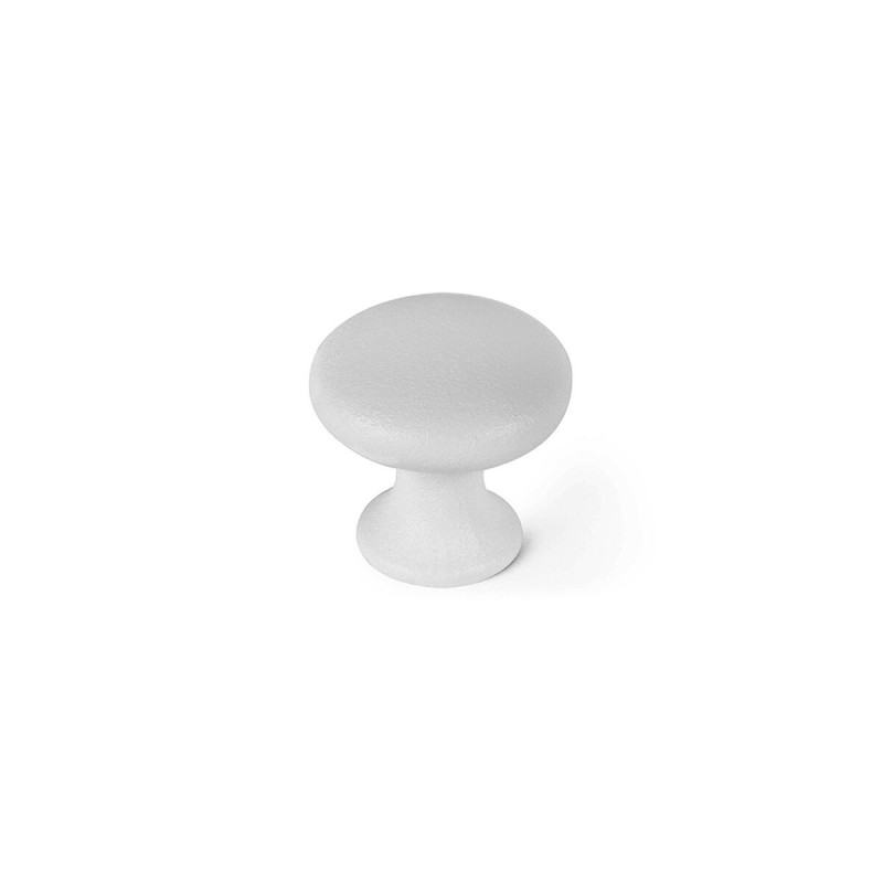 Pommeau Rei 760 Blanc Métal Ø 25 x 24 mm 4 Pièces