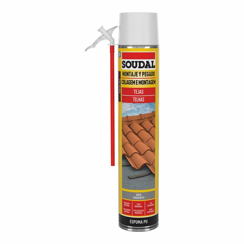 Mousse Soudal Polyuréthane Toit Gris 750 ml