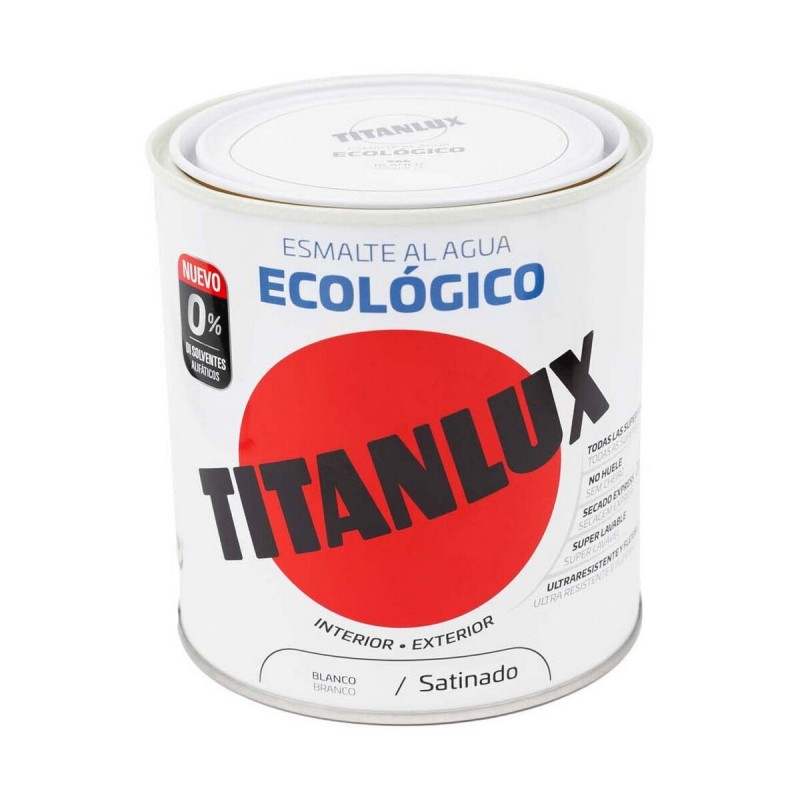 Peinture acrylique Titanlux 01t056614 Écologique 250 ml Blanc Satiné