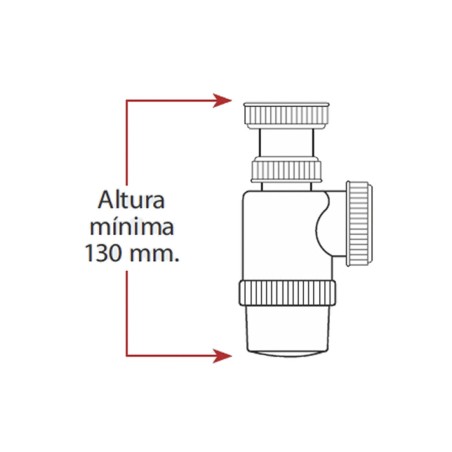 Siphon d'Évier Mirtak Plastique PVC