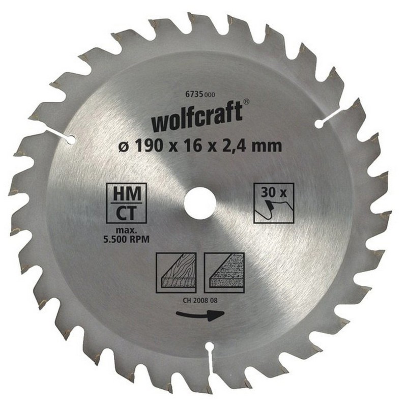 Disque de coupe Wolfcraft 6733000 160 x 2