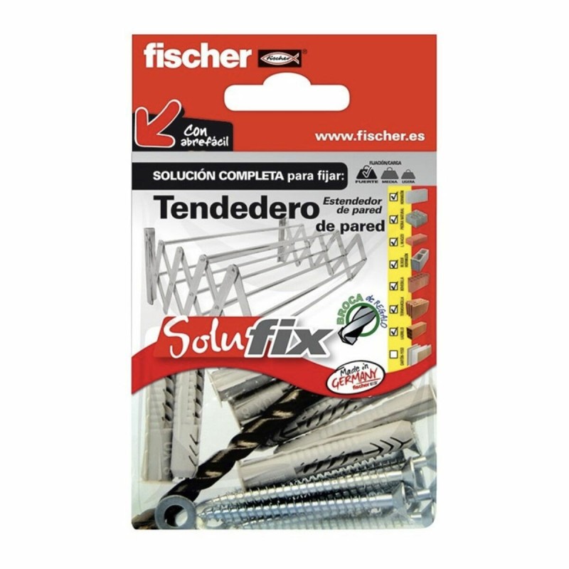 Kit de scellement Fischer Solufix 502681 Corde à linge 13 Pièces