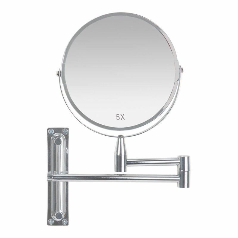 Miroir Grossissant Andrea House Extensible Chrome Argenté Métal (39 x 3 x 26