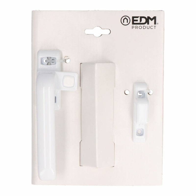 Manivelle EDM 85456 6801 Blanc Aluminium Gauche Fermeture à pression