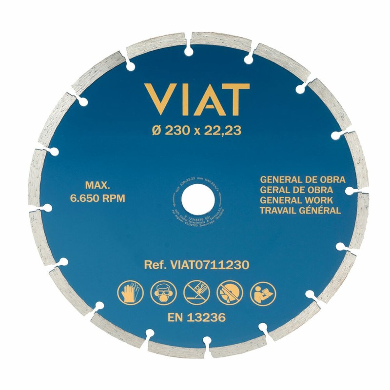 Disque de coupe Viat 0711230 Maçonnerie/travaux Sec Ø 230 x 3 x 22