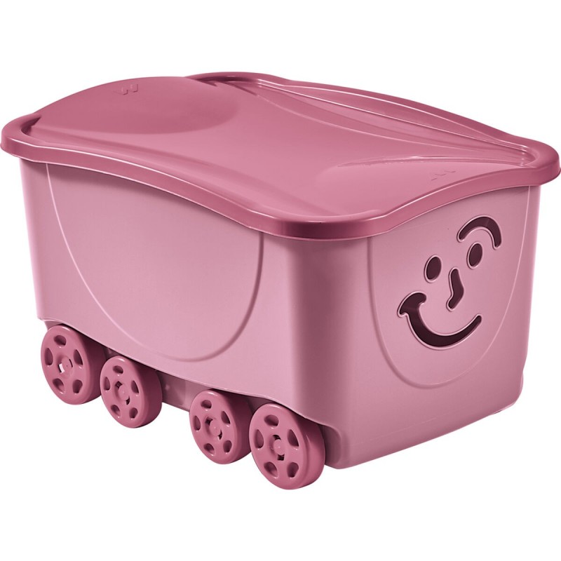 Boîte de rangement avec couvercle Mondex Fancy Smile Avec des roues 58 x 39 x 32 cm