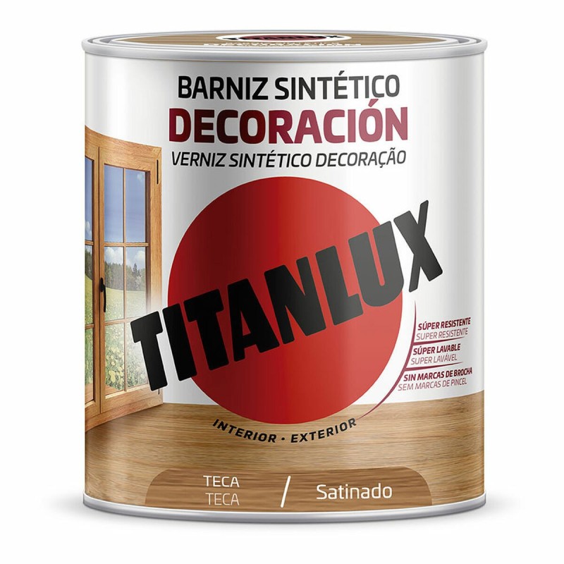 Vernis synthétique Titanlux m11100914 Décoration Satiné Teck 250 ml