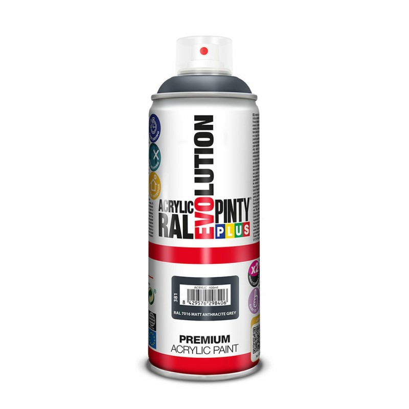 Peinture en spray Pintyplus Evolution RAL 7016 Anthracite 400 ml Mat