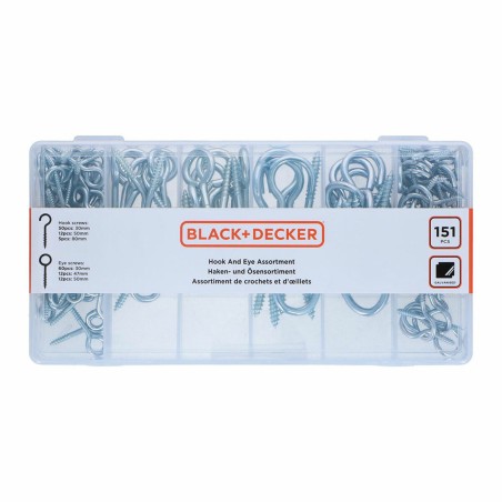 Ensemble de boulons à œil Black & Decker 151 Pièces