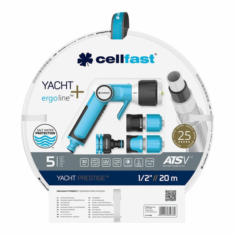 Jeu de tuyaux avec accessoires Cellfast Yacht PVC 20 m Ø 12