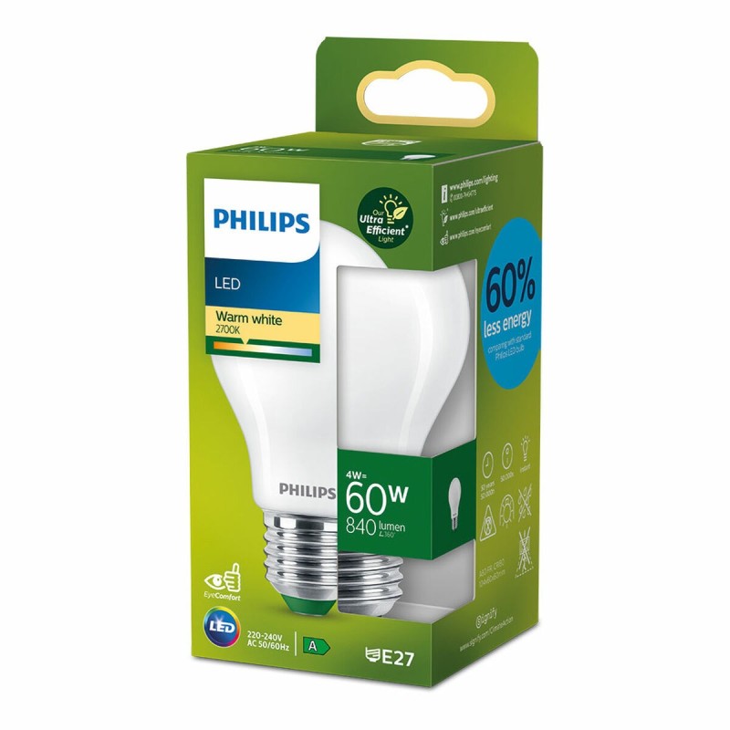 Lampe LED Philips Classic A 4 W 60 W E27 840 lm (2700 K)