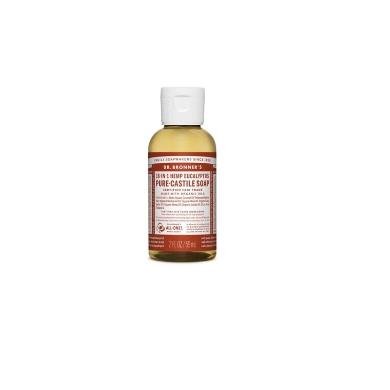 Savon liquide Dr Bronner's 60 ml Eucalyptus