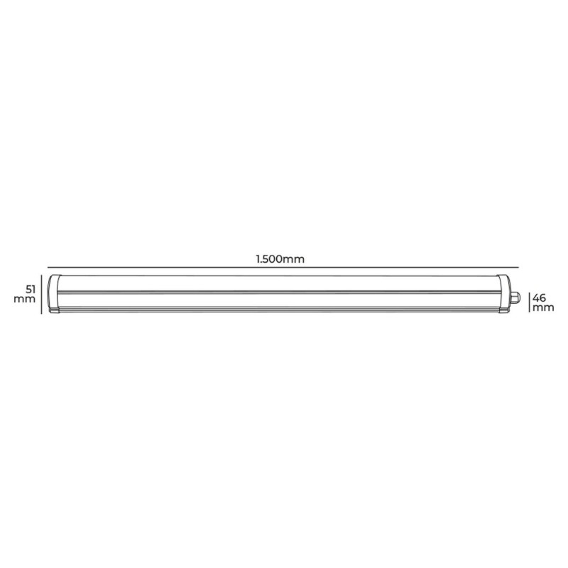 Réglette EDM 31408 48 W 150 cm Lumière LED (6400 K)