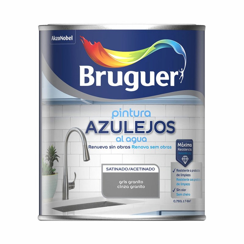 Peinture Bruguer Gris Granite 750 ml Tuile et carrelage