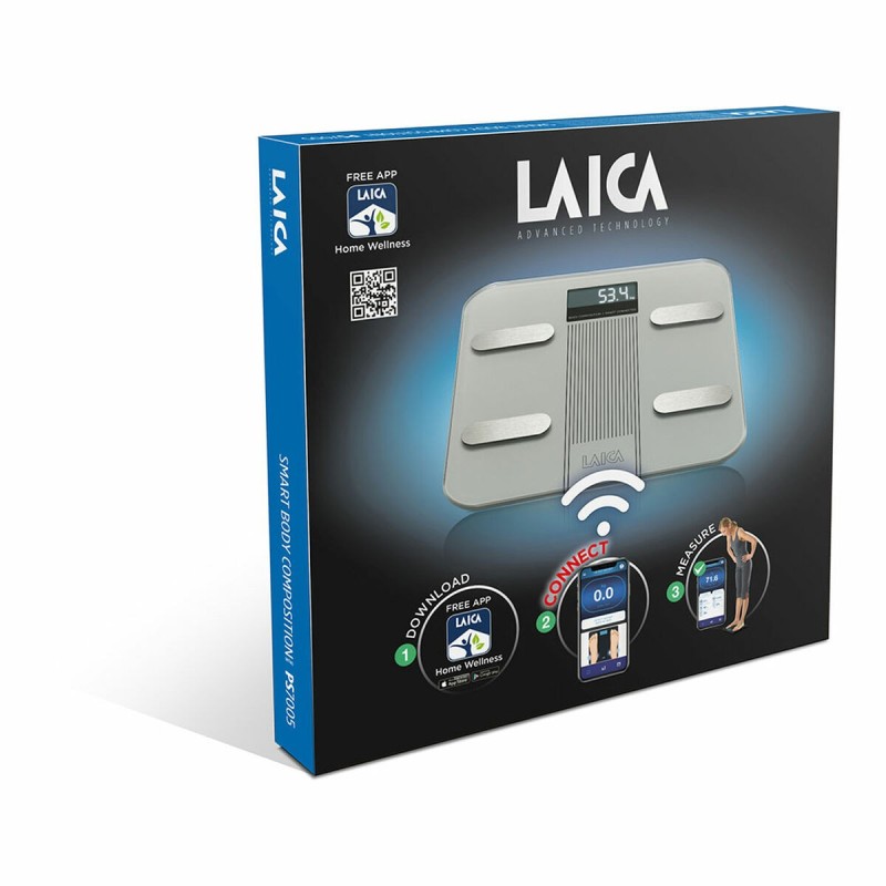 Bluetooth LAICA Blanc Verre trempé 180 kg