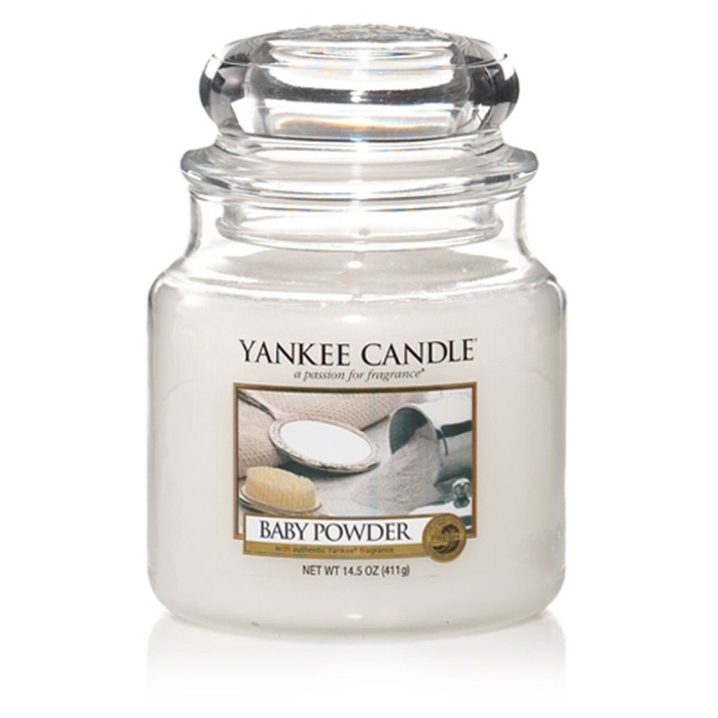 Bougie Parfumée Yankee Candle Classic Medium Jar Candles Talc en poudre 411 g