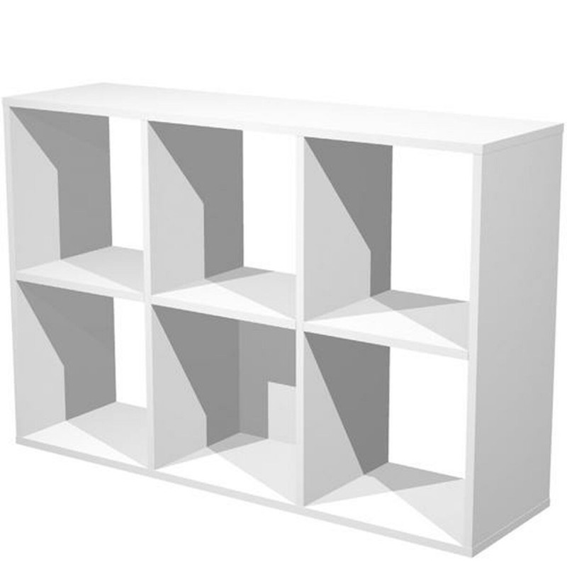 Étagère Artexport Home Office 6 compartiments Blanc Mélamine 104