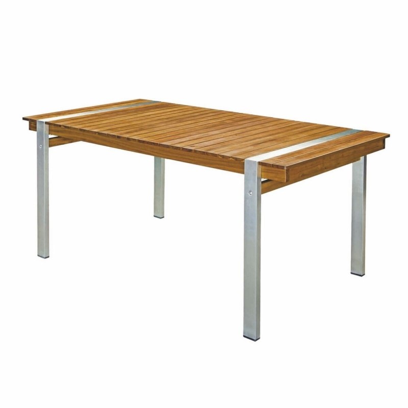 Table de Salle à Manger Norah 160 x 85 x 74 cm Bois Acier inoxydable