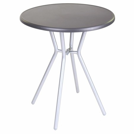 Table d'appoint Zoe Noir Gris Acier 60 x 60 x 70 cm