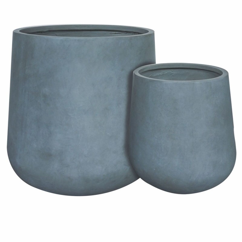 Set de pots de fleurs Samos Gris 60 x 60 x 60 cm (2 Unités)